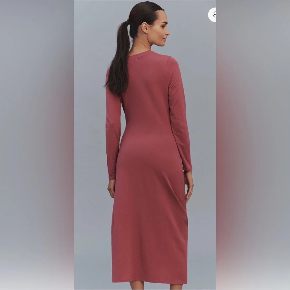 Anthropologie Daily Practice tie breaker long sleeve midi dress - Picture 5 of 5